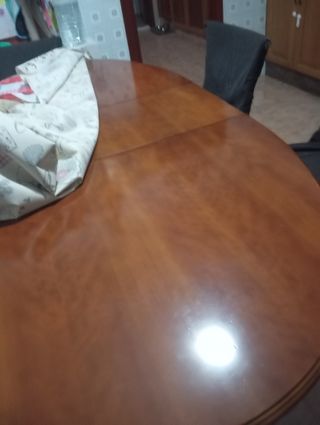 Mesa oval extensible + 6 sillas
