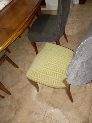 Mesa oval extensible + 6 sillas