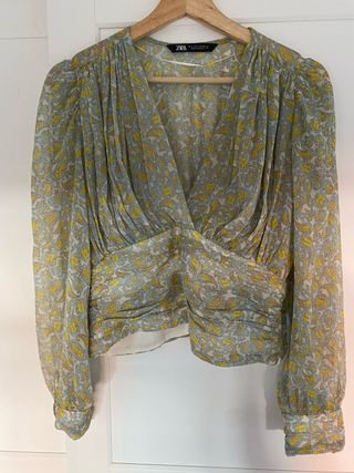 Blusa Zara estampada S