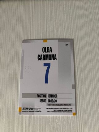 Cromo Olga Carmona - Real Madrid 75/99