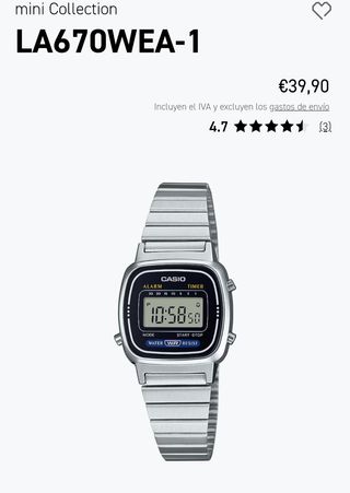 Reloj Casio vintage plateado