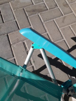 Silla playa plegable teal