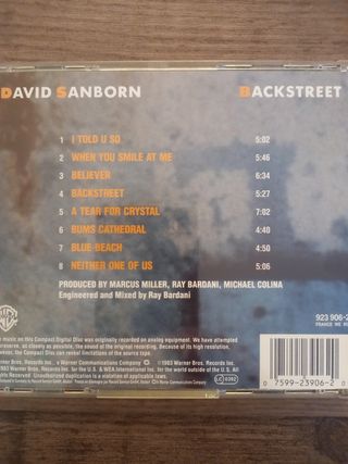 CD David Sanborn - Backstreet