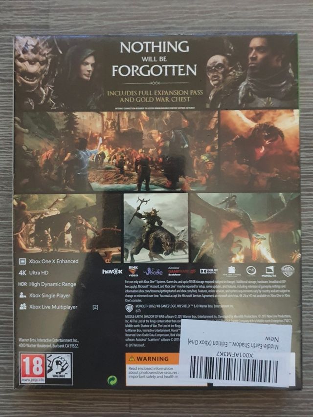 Middle-Earth: Shadow of War Gold Edition Xbox One