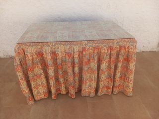 Mesa camilla medidas 73x118,5 alto 76cm. Con crist