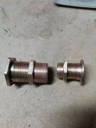 2 Racor latón depósito tinaco.