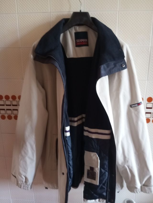 Cazadora Seaman Nautic Wear beige-azul