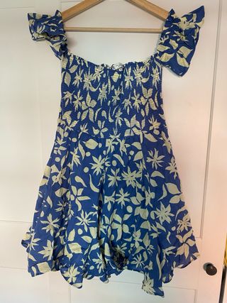 Vestido Zara azul estampado