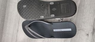Ipanema chanclas - negras y plateadas