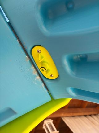 Tobogán Feber infantil, azul y naranja