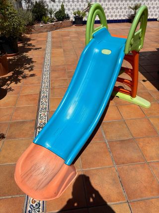 Tobogán Feber infantil, azul y naranja