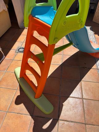 Tobogán Feber infantil, azul y naranja