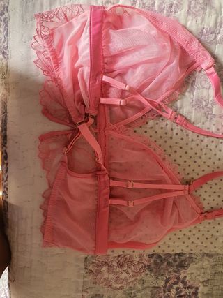 Sujetador rosa encaje
