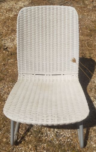Sillón jardín blanco - plástico