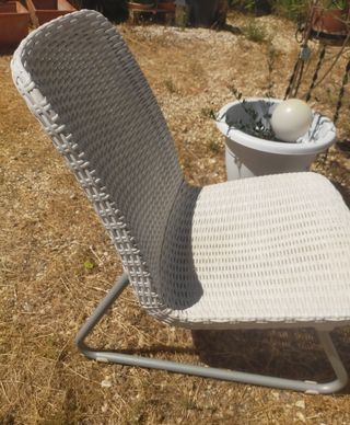 Sillón jardín blanco - plástico