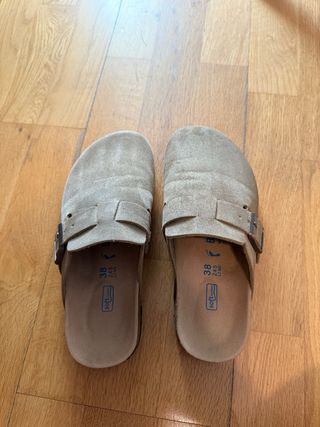 Zuecos Birkenstock beige