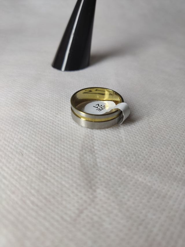 Anillo Acero Inoxidable Dorado y Plateado