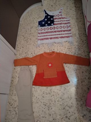 Chándal niña 4 años - beige-naranja en Logroño. 