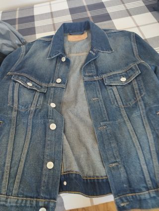 Cazadora tejana hombre mango talla M
