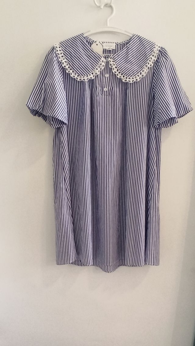 Vestido rayas azul y blanco