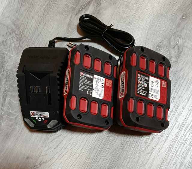 2 baterías + cargador Parkside 20V