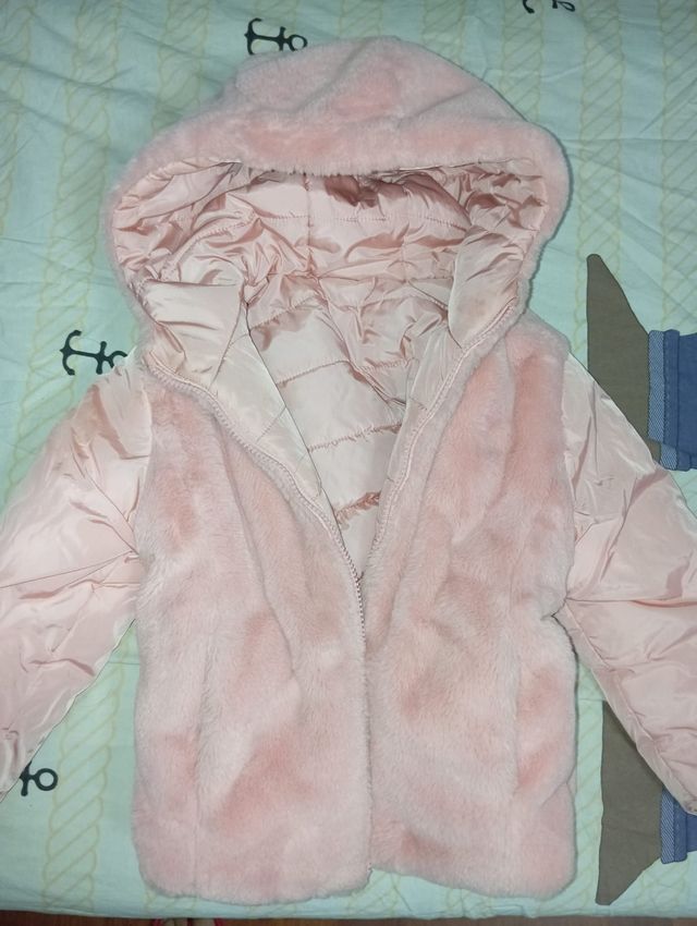 Giacchetto double face con pelliccia 5/6 anni