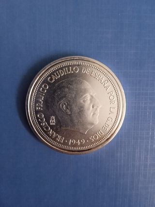 Moneda 5 pesetas Franco 1949