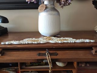 Dintel Copete Boho blanco-dorado