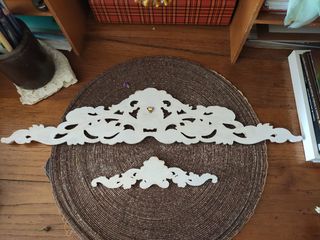 Dintel Copete Boho blanco-dorado