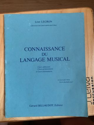 Libro Legron Solfeo Conservatorio