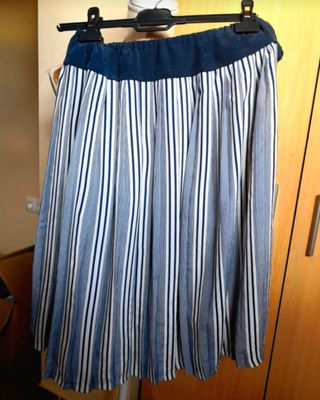 Falda rayas azul-blanco
