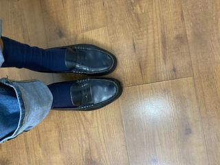 Mocasines 1901 azul marino, talla 38