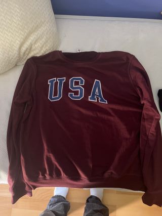 Sudadera USA color vino 