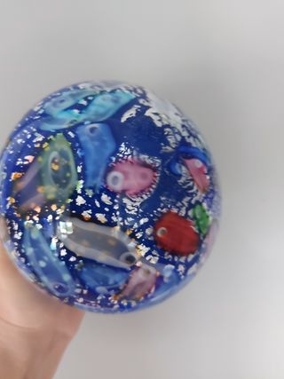 Jarrones cristal de murano azul multicolor