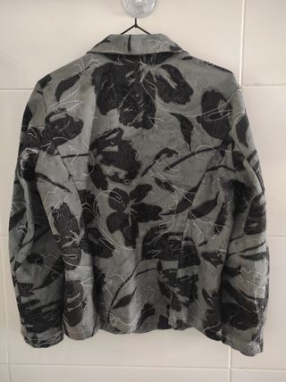 Americana floral L - Negra y Gris