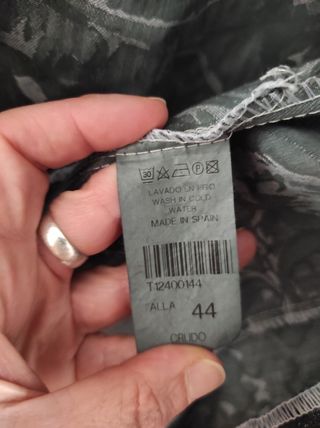 Americana floral L - Negra y Gris