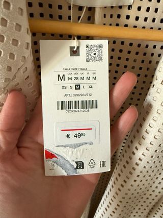 Chaqueta Zara beige - Talla M