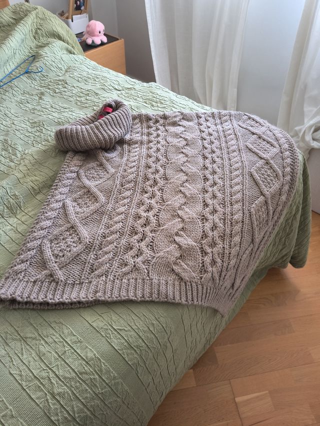 Capa-Poncho Espirit marrón-beige