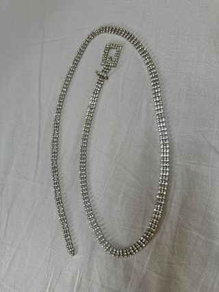 Cintura Strass Argento Elegante