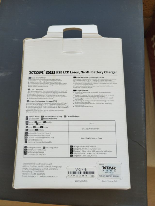 Cargador XTAR VC4S - 4 ranuras