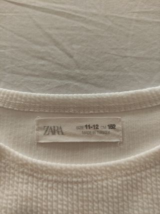 Top Zara blanco - manga larga