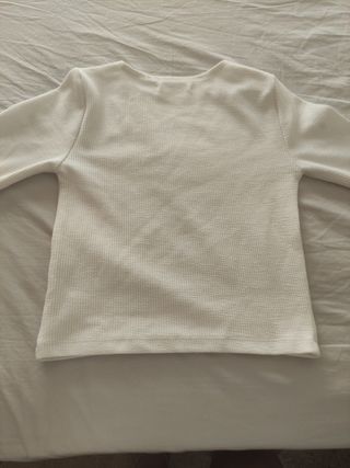 Top Zara blanco - manga larga