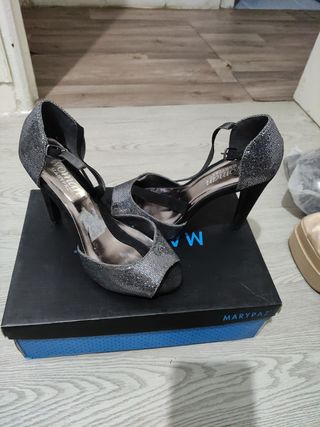 Zapatos Marypaz negros con purpurina