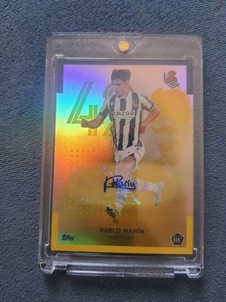 Cromo Pablo Marín Topps Auto numerada a 75