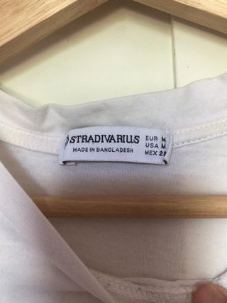 Camiseta Stradivarius blanca - M