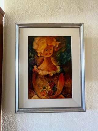 Traver Griñó - Niña. Pintura acrílica 
