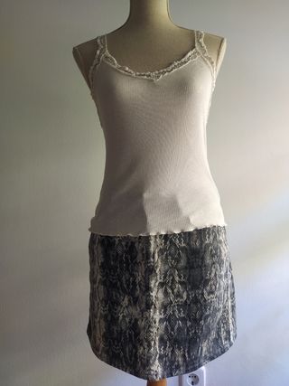 Top Gerard Darel blanco encaje talla S