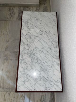 Mesa baja mármol-madera