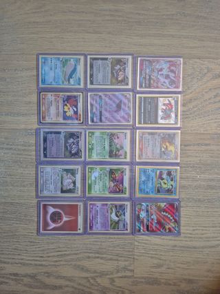 Lote 15 cartas Pokémon