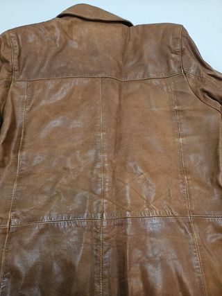 Chaquetón piel marrón